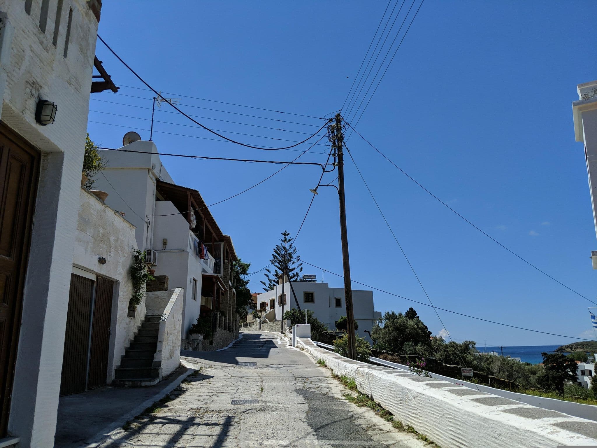 Street view near St George Studios & Apartments, Batsíon — © drid (CC BY-SA · Mapillary)