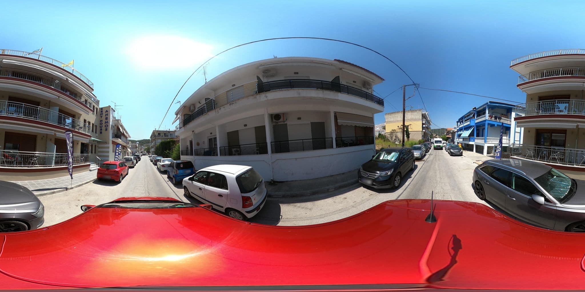 Street view near AQUA Studios & Apartments, Néa Iraklítsa — © nglf (CC BY-SA · Mapillary)