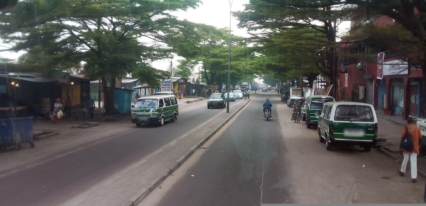 Street view near Jon's Hotel, Brazzaville — © Jimerveille (CC BY-SA · Mapillary)