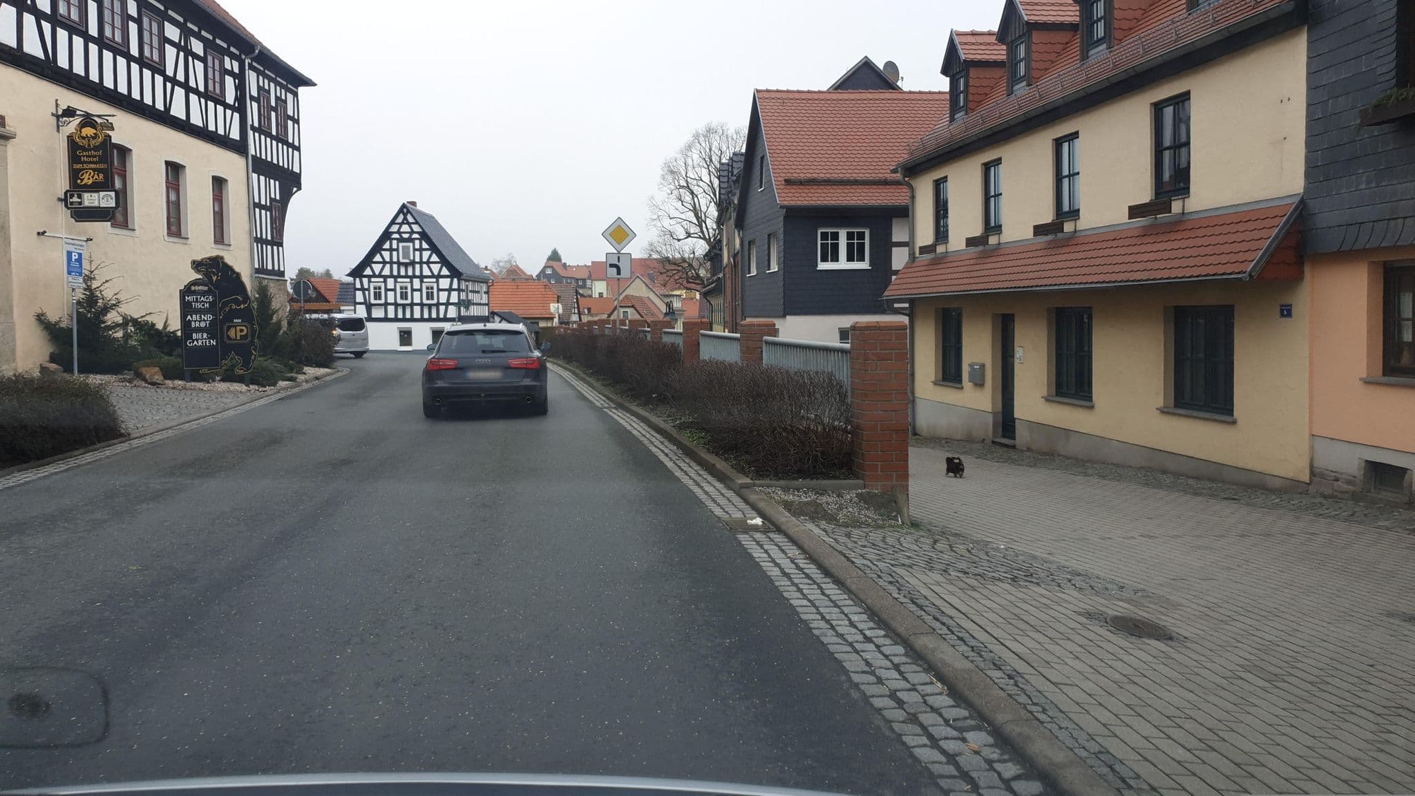 Street view near Zum Schwarzen Bär, Bad Klosterlausnitz — © canislupus (CC BY-SA · Mapillary)