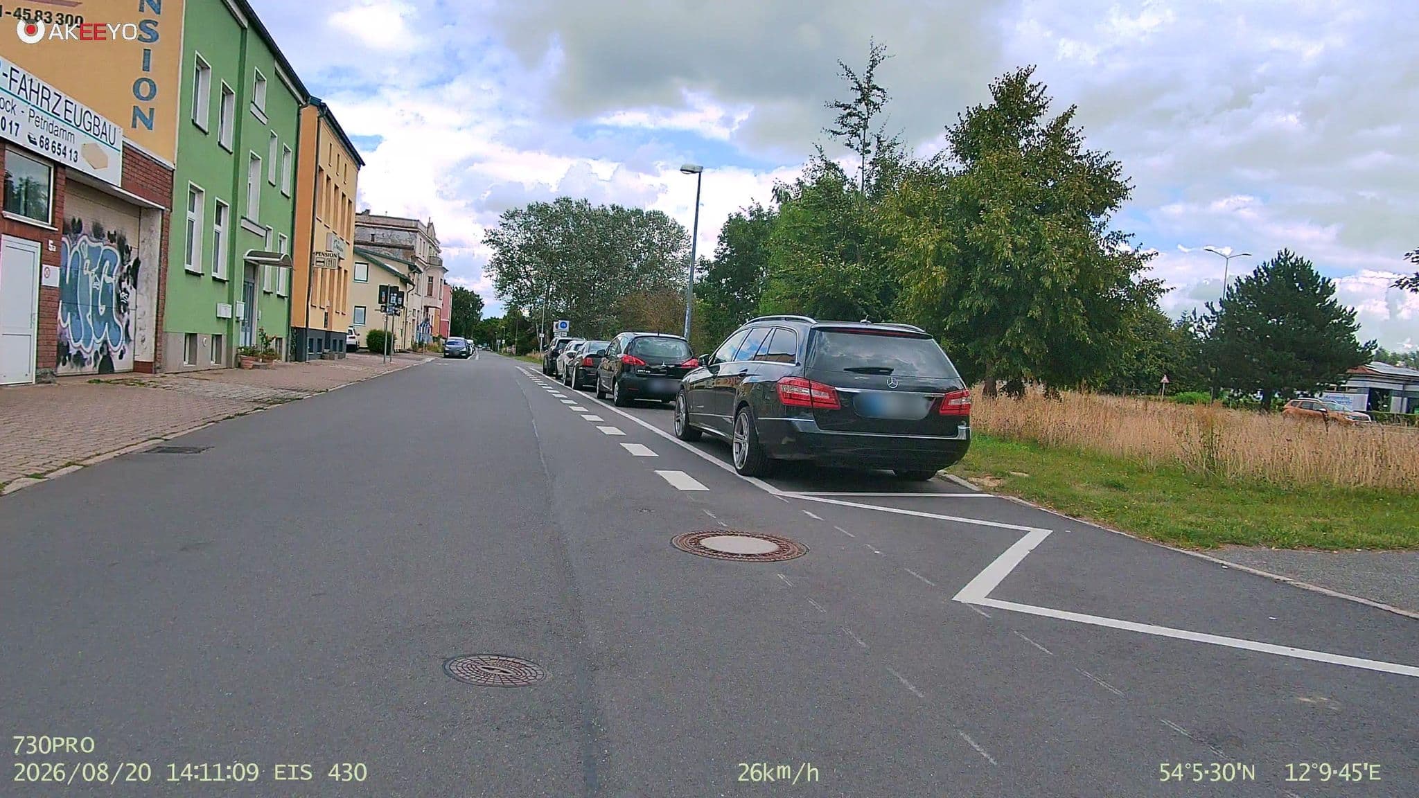 Street view near Pension am Petridamm, Rostock — © LordOslo (CC BY-SA · Mapillary)