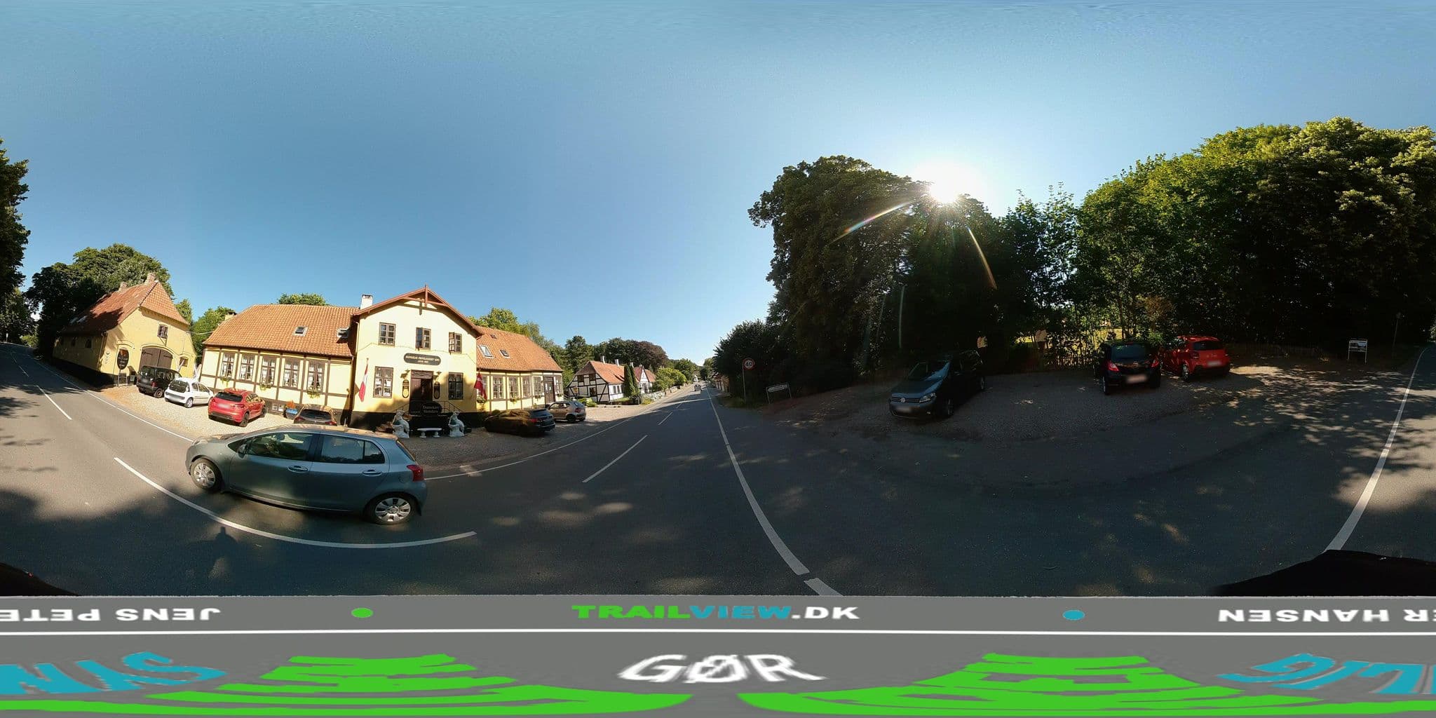 Street view near Tranekær Slotskro, Tranekær — © jenspeterhansen (CC BY-SA · Mapillary)
