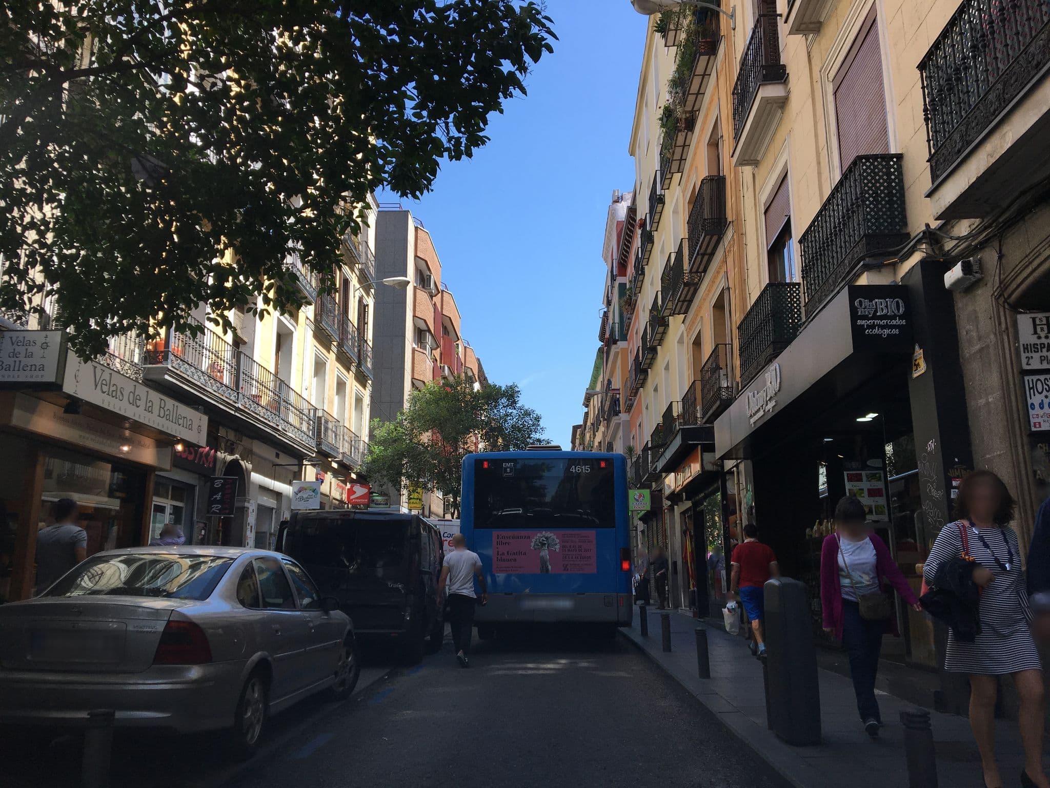 Street view near Hostal Hispano, Justicia — © ccossio (CC BY-SA · Mapillary)