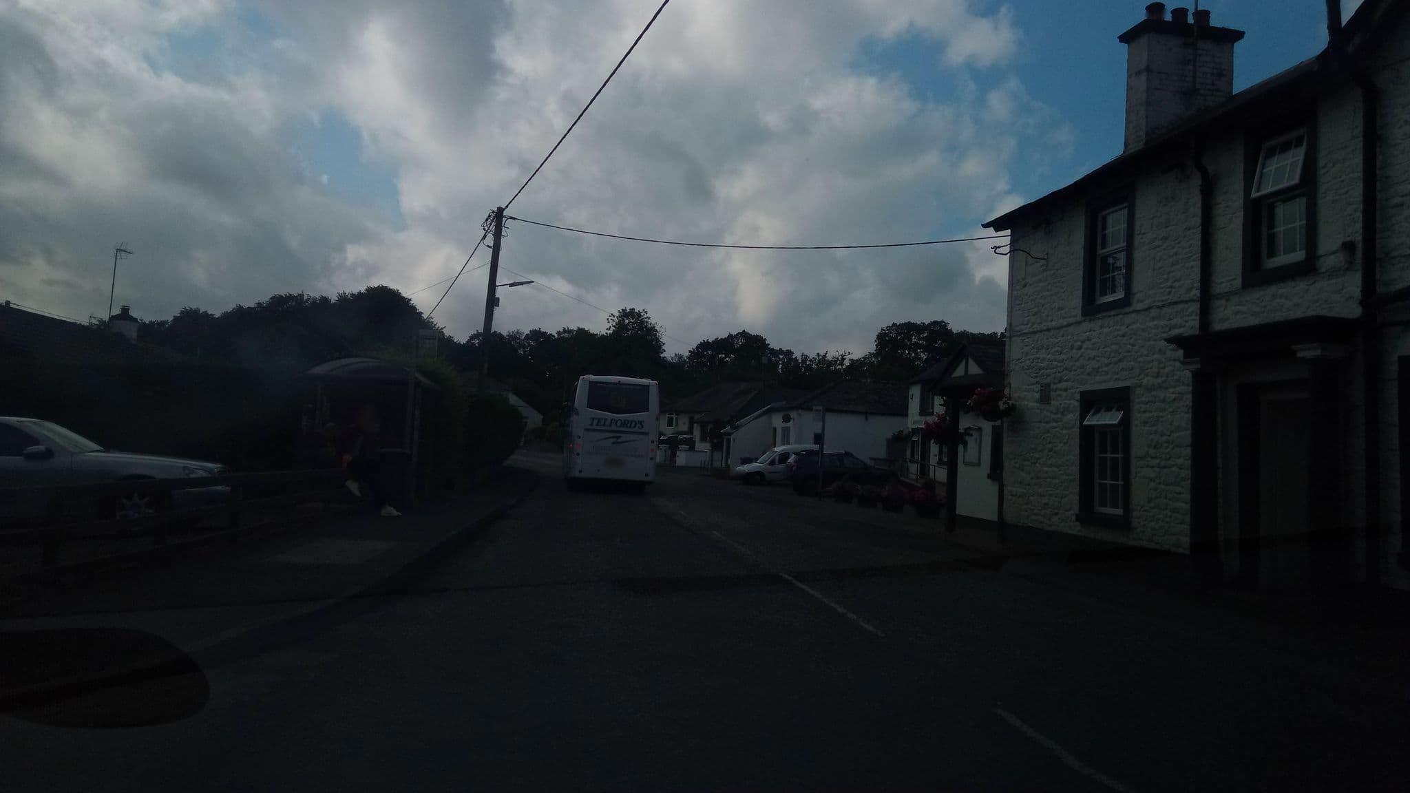 Street view near Cross Keys Hotel, Longtown — © victuallers (CC BY-SA · Mapillary)