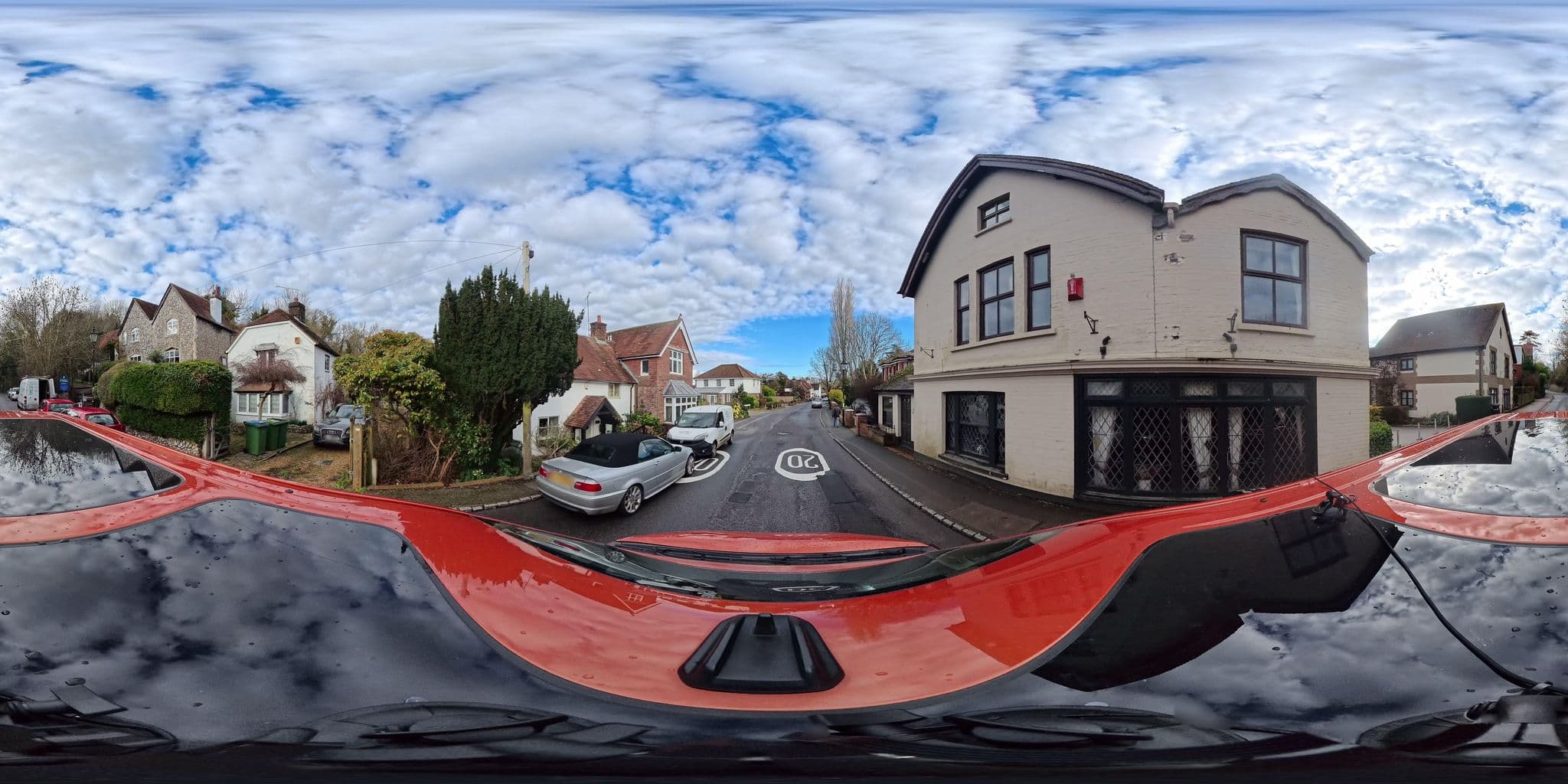 Street view near Old Tollgate Hotel & Restaurant, Steyning — © BlizzardBorn42Car (CC BY-SA · Mapillary)
