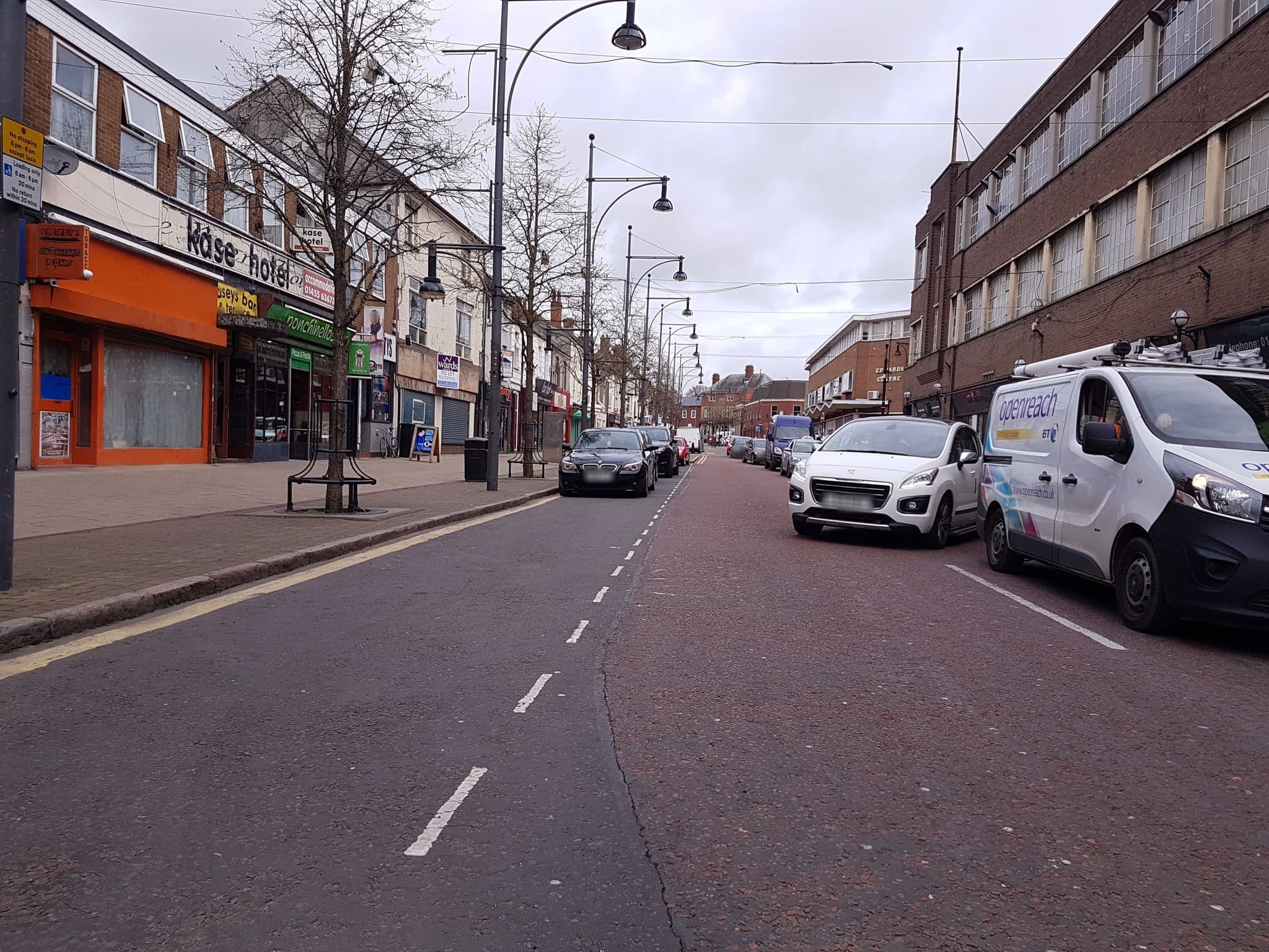 Street view near Kase Hotel, Hinckley — © cyclestreets (CC BY-SA · Mapillary)