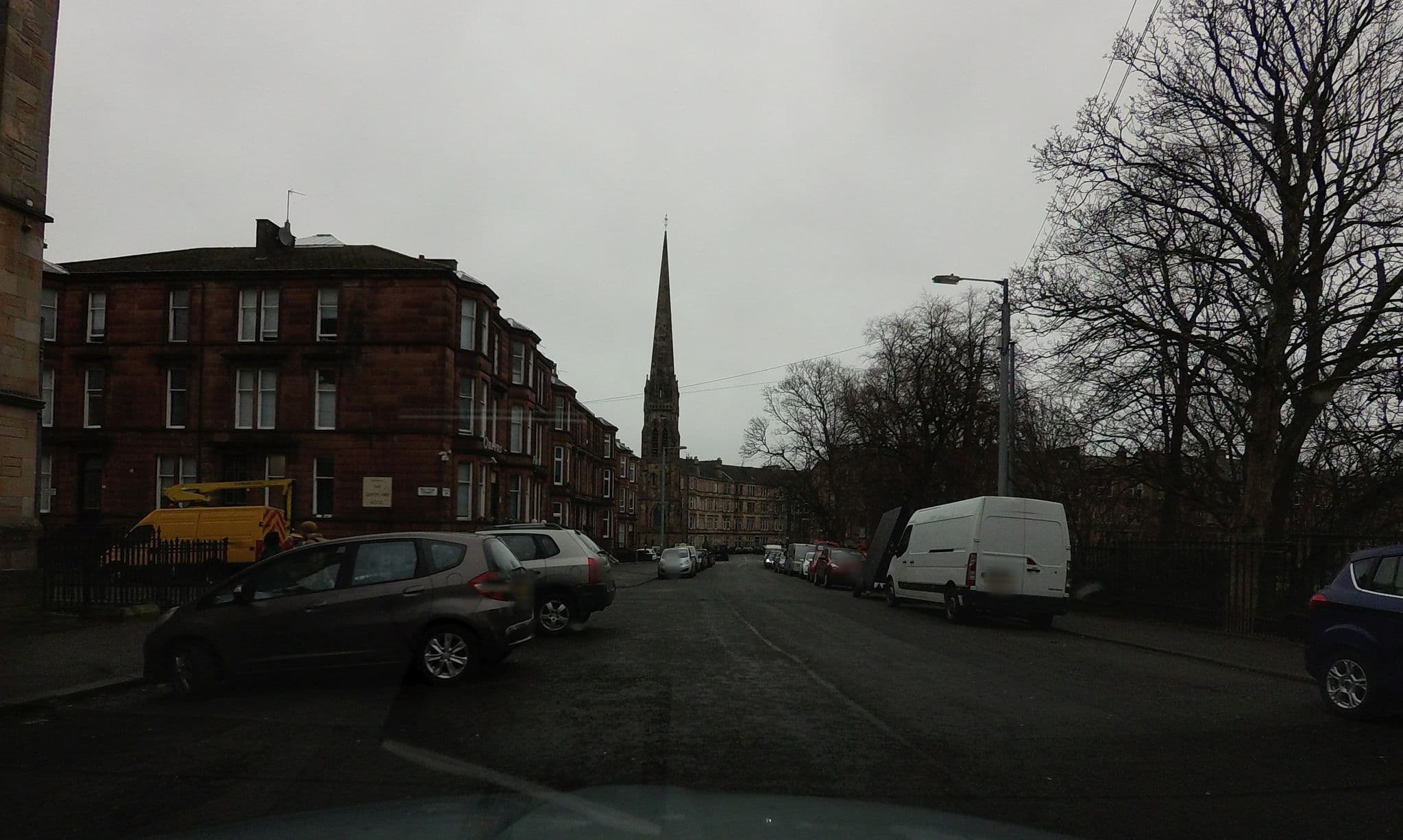 Street view near Queens Park Hotel, Glasgow — © hobgoblin (CC BY-SA · Mapillary)