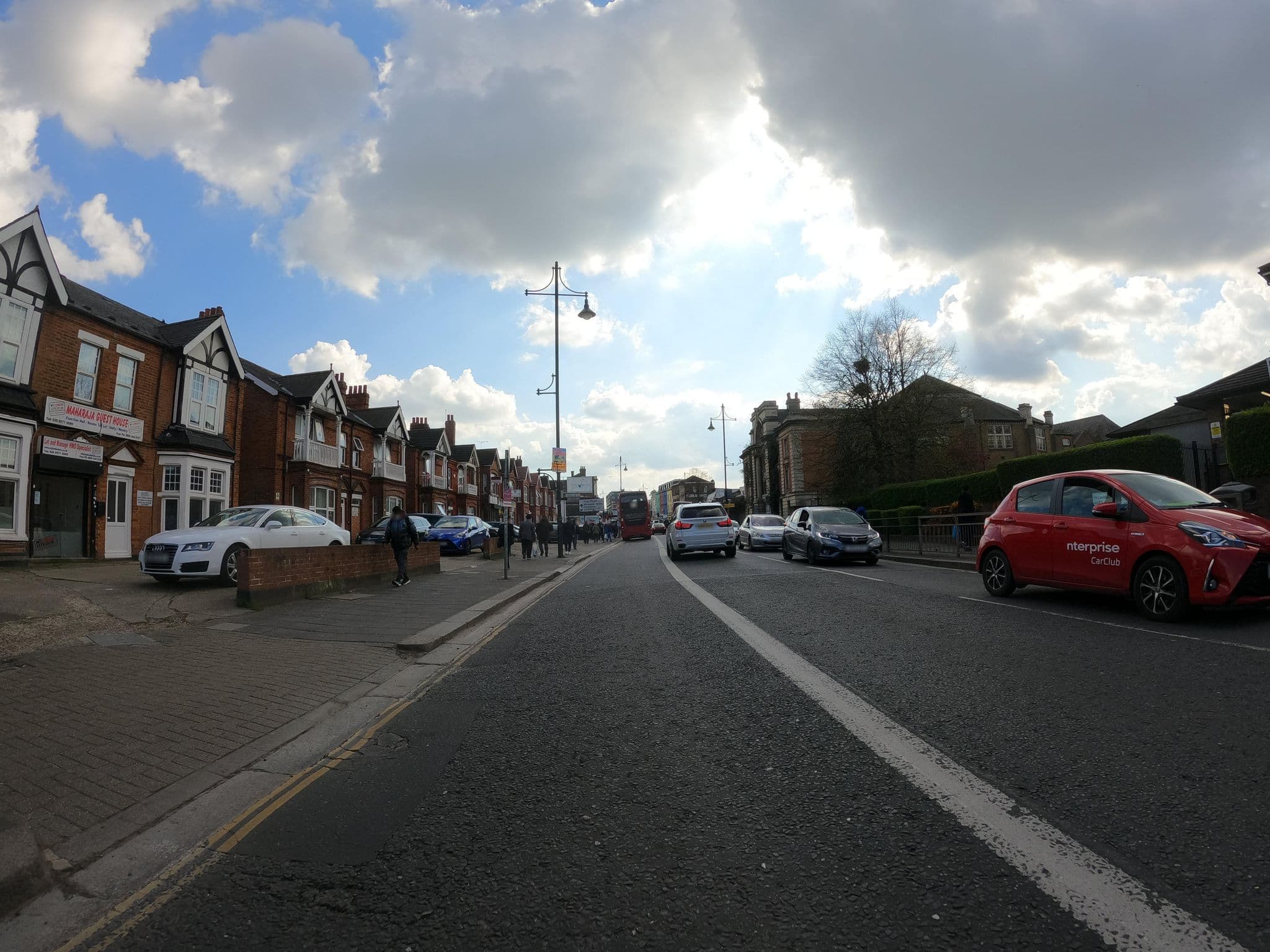 Street view near Maharaja Guest House, Southall — © milhouse (CC BY-SA · Mapillary)