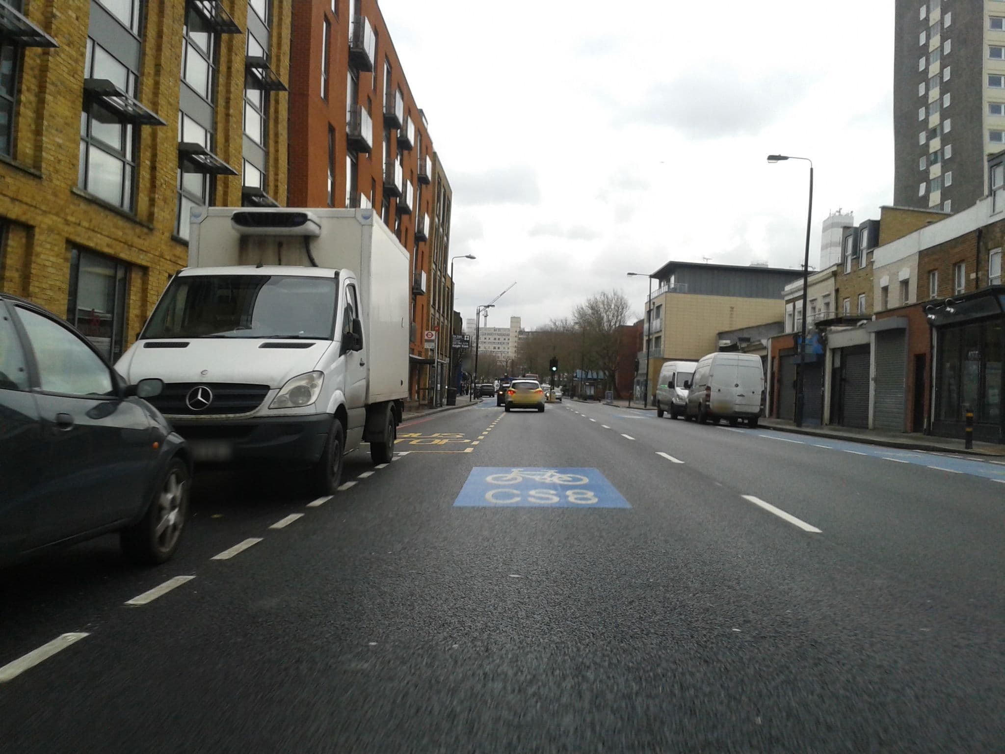 Street view near Axiom, Battersea — © cyclestreets (CC BY-SA · Mapillary)
