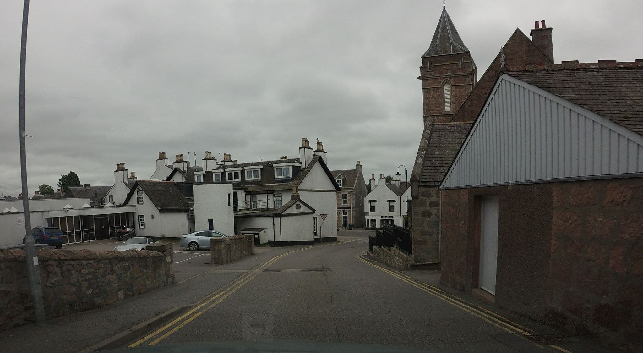 Street view near Burnett Arms, Banchory — © hobgoblin (CC BY-SA · Mapillary)