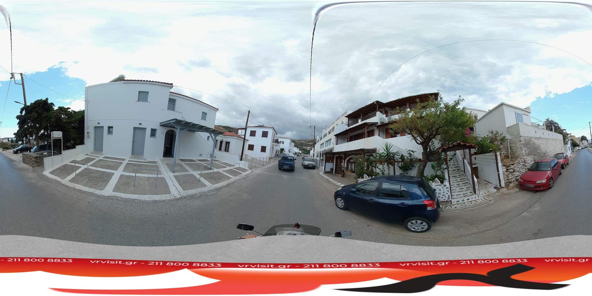 Street view near Villa Nefeli, Batsíon — © VRvisit (CC BY-SA · Mapillary)
