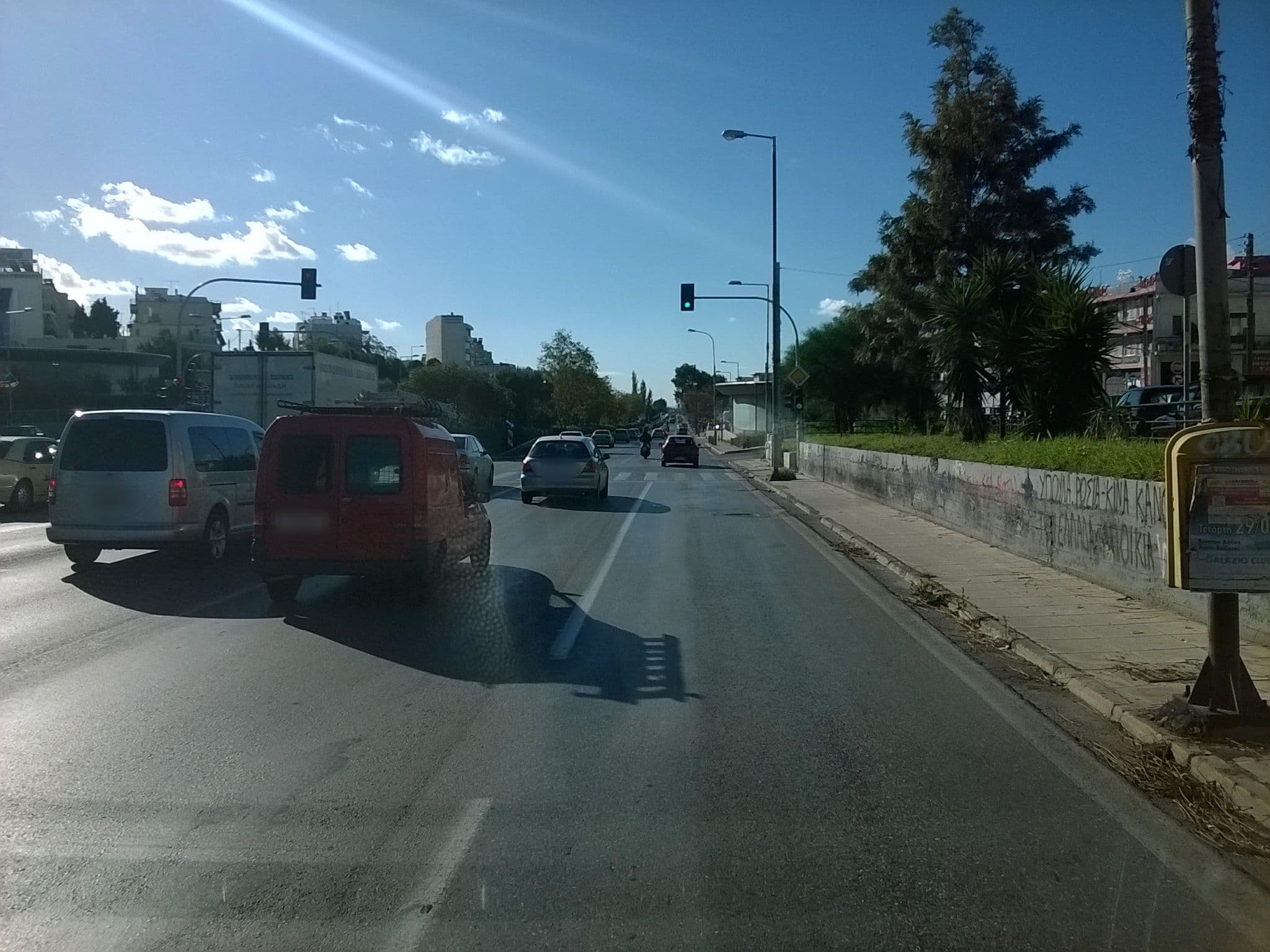 Street view near Priamos, Agios Dimitrios — © steve7 (CC BY-SA · Mapillary)
