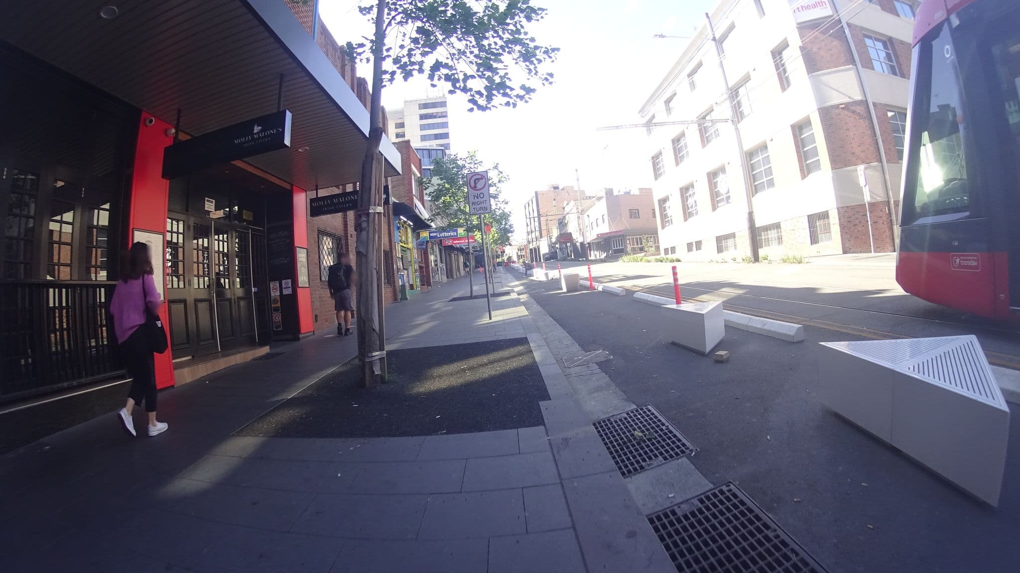 Street view near Molly Malone's Irish Tavern, Surry Hills — © aharvey (CC BY-SA · Mapillary)