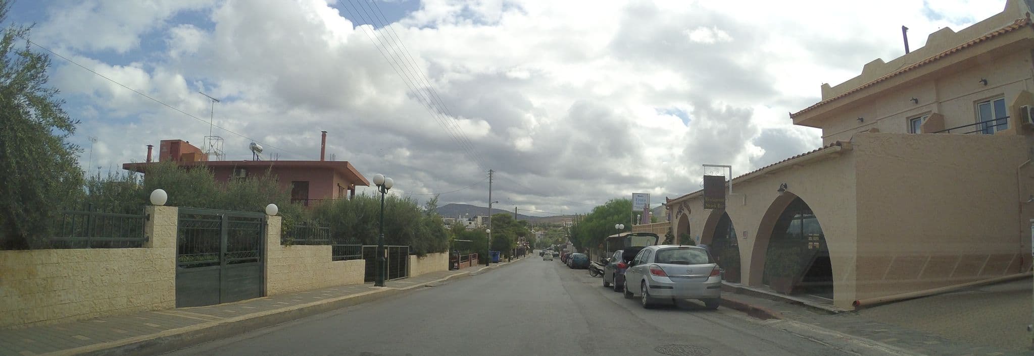 Street view near Erato Hotel, Goúrnes — © teddy73 (CC BY-SA · Mapillary)