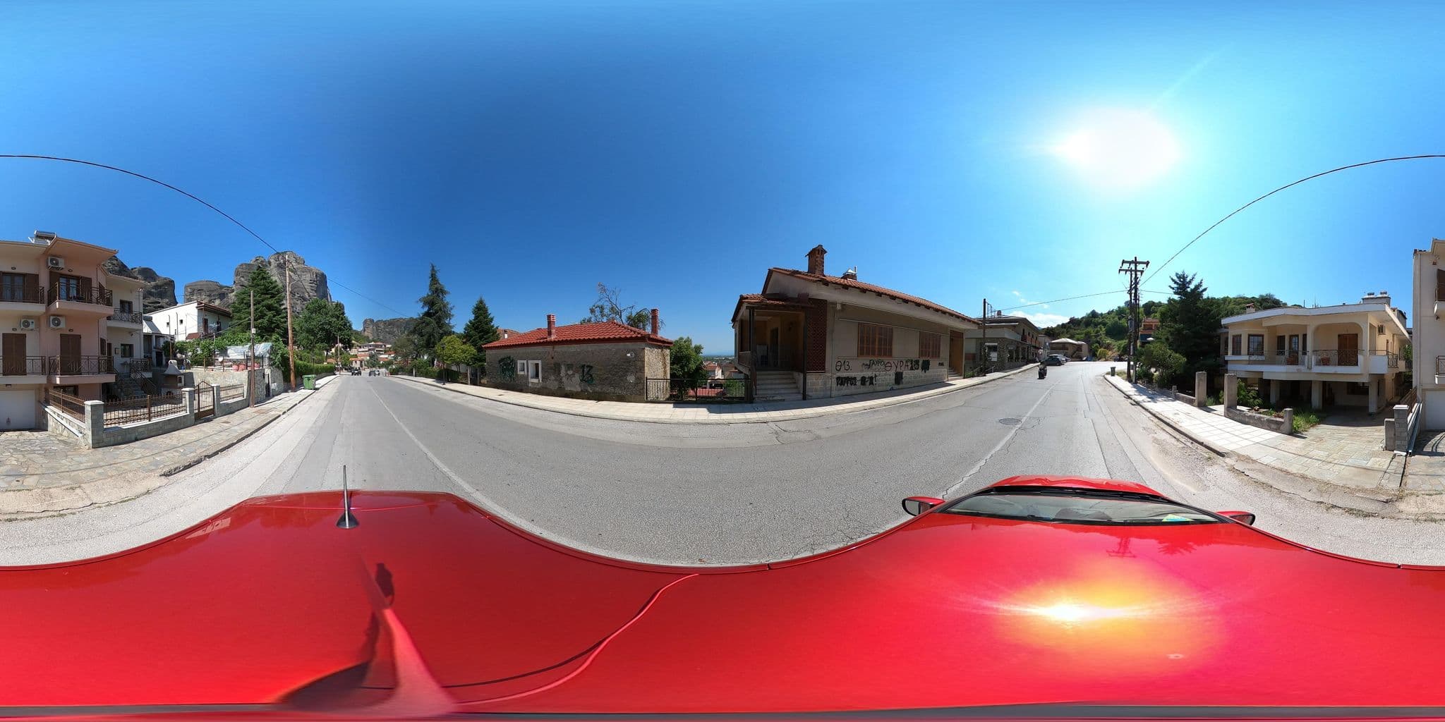 Street view near Hotel Theatro Odysseon, Kalampáka — © nglf (CC BY-SA · Mapillary)