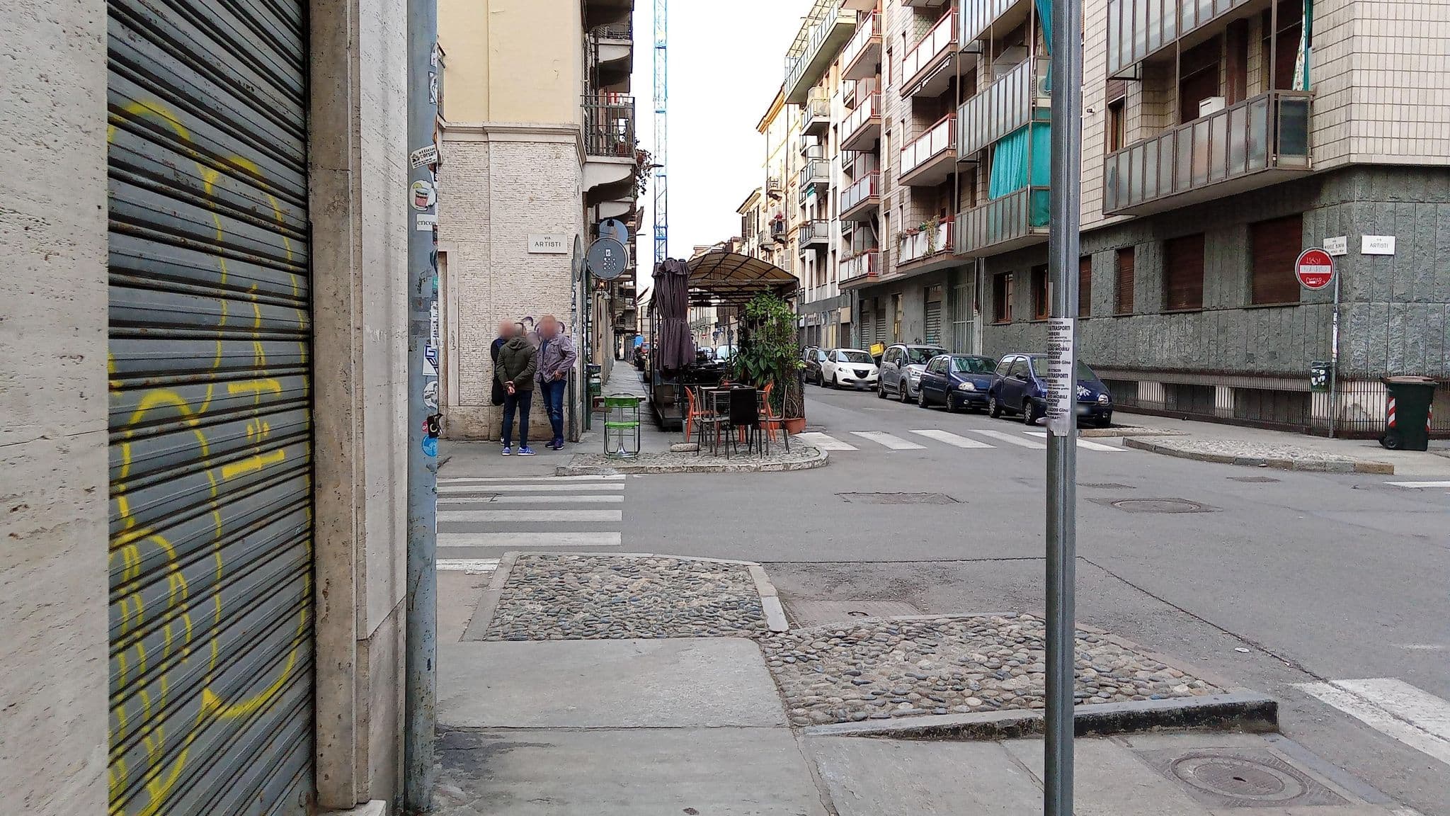 Street view near Foresteria degli Artisti, Vanchiglia — © ffierm (CC BY-SA · Mapillary)