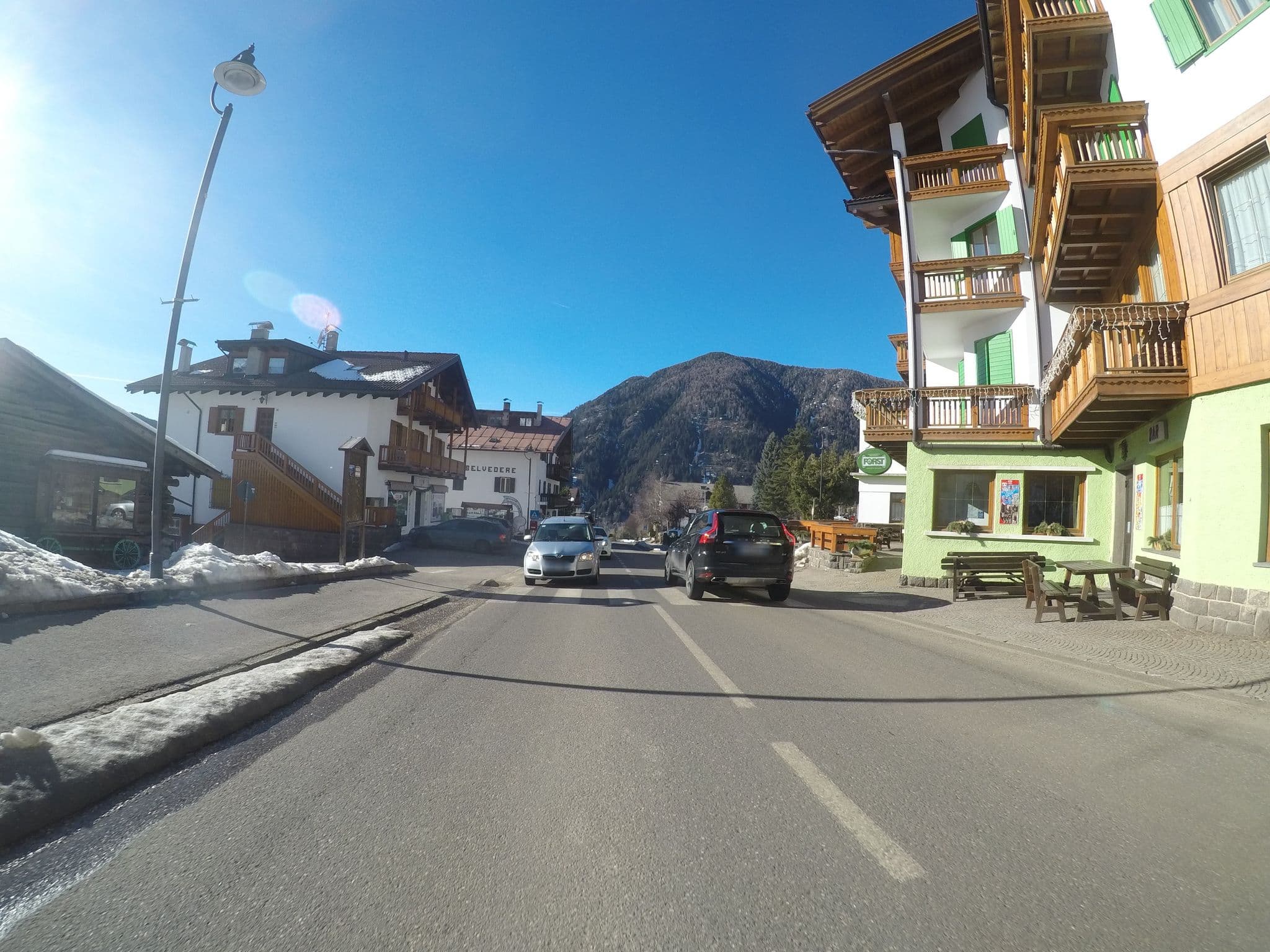 Street view near Albergo Antico, Predazzo — © chrisbeddow (CC BY-SA · Mapillary)