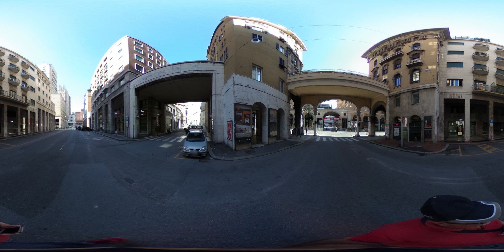 Street view near Hotel Bristol Palace, Genoa