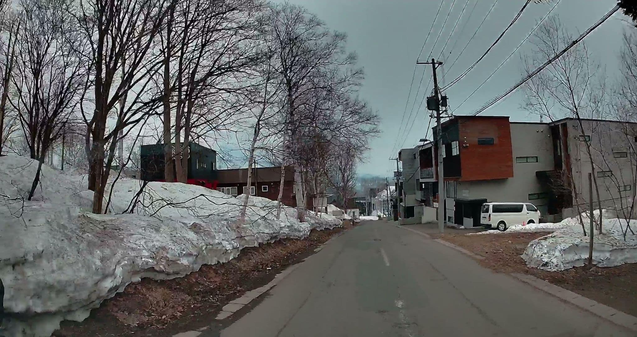 Street view near Shikaku, Kutchan