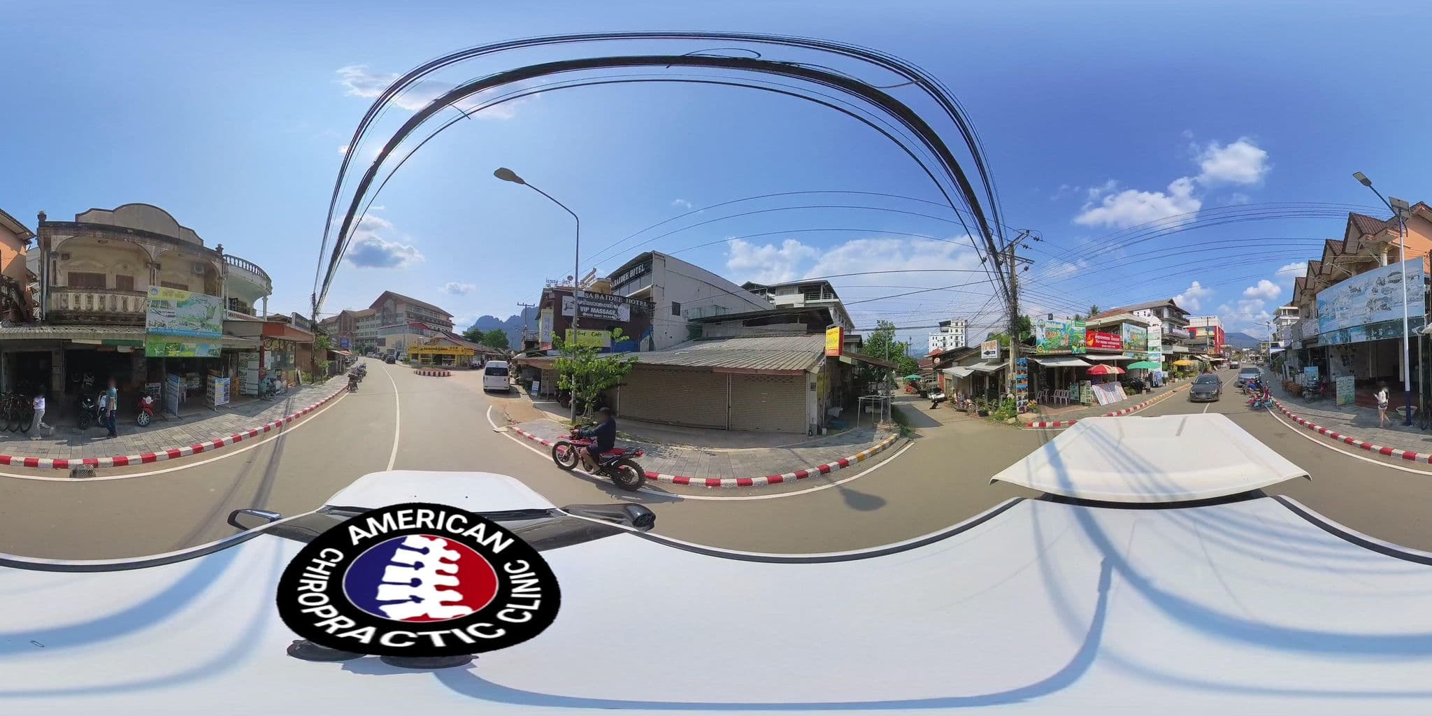 Street view near Viengvilay Backpacker Guesthouse, Vang Vieng