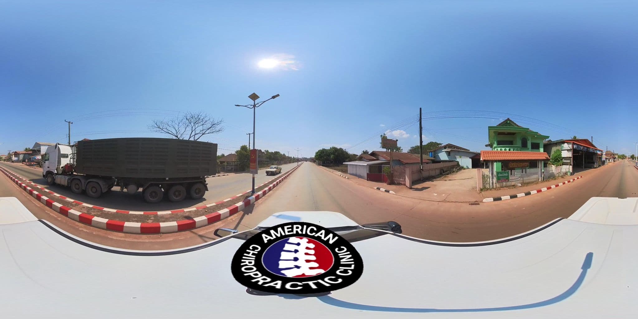 Street view near Three Boys Guesthouse, Muang Phôn-Hông — © DrLogan (CC BY-SA · Mapillary)
