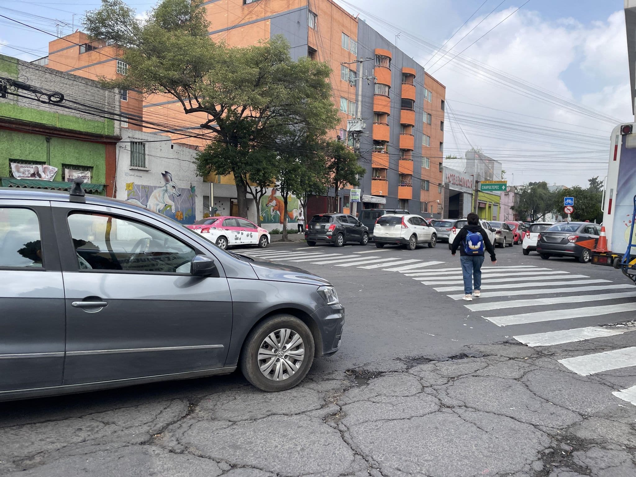 Street view near Airbnb Maty&Bato, Mexico City — © mapero_errante (CC BY-SA · Mapillary)