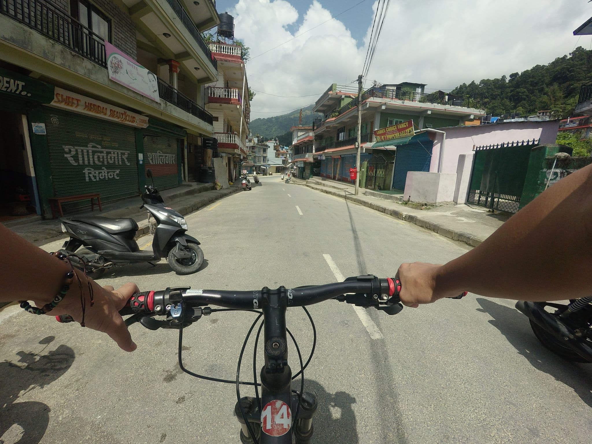 Street view near Shining Star Hotel, Pokhara