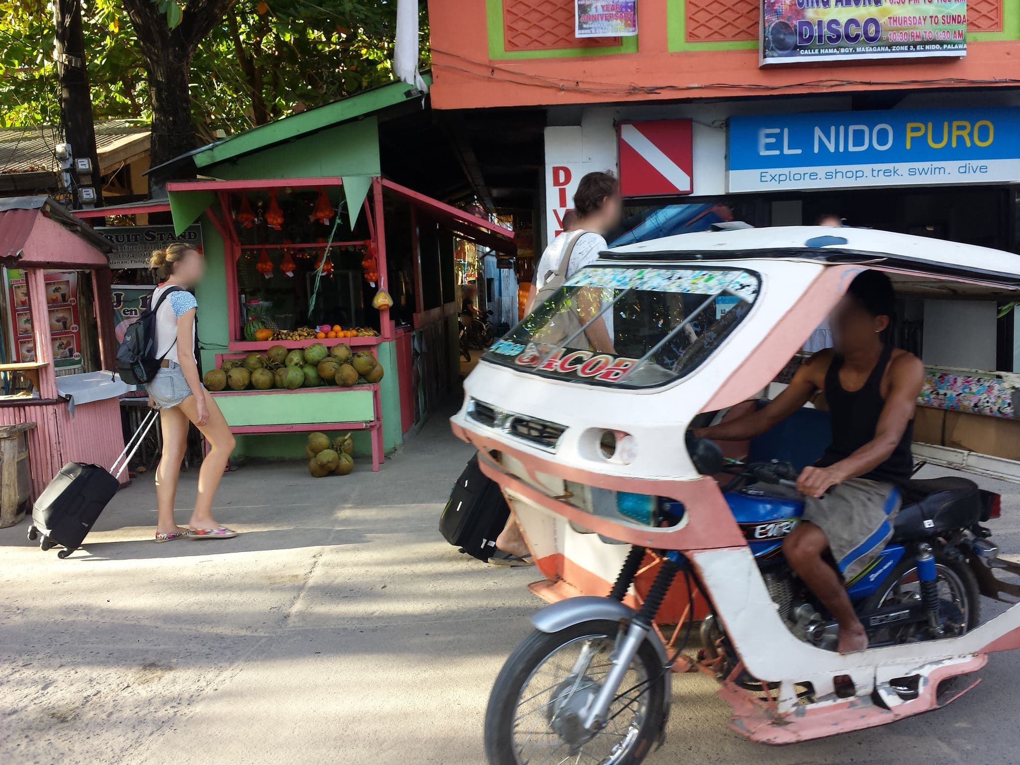 Street view near Lally and Abett Beach Hotel, El Nido