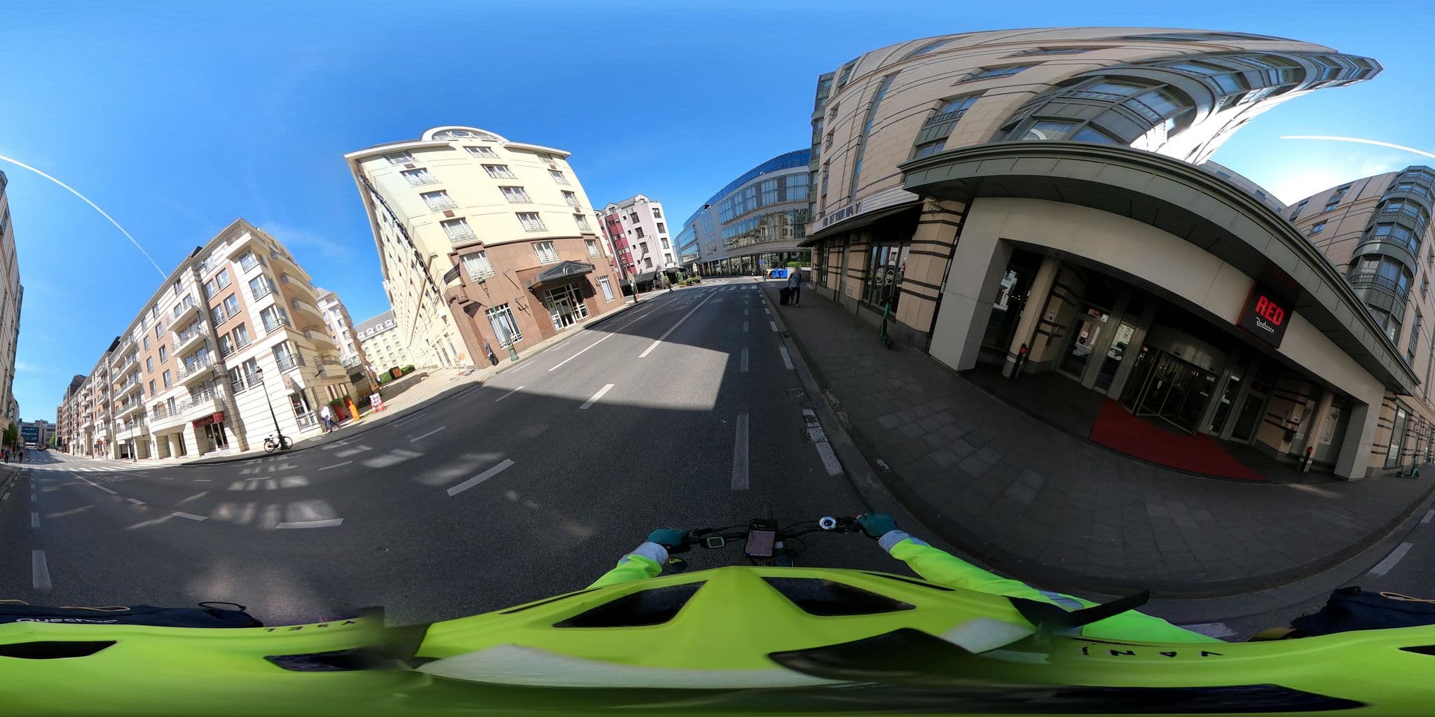 Street view near Radisson Red Brussels, Ixelles — © Stefdegreef (CC BY-SA · Mapillary)