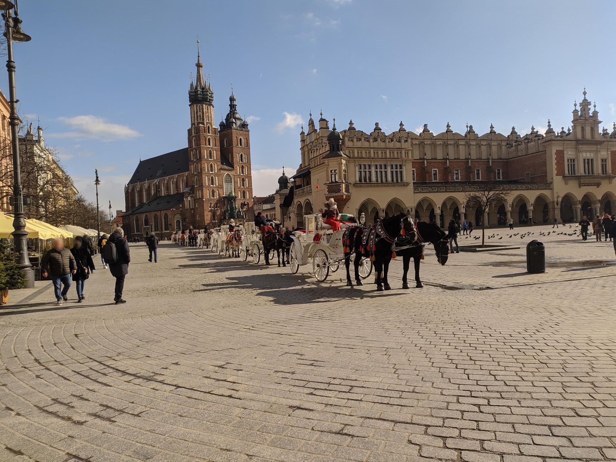 Street view near La Fontaine, Kraków
