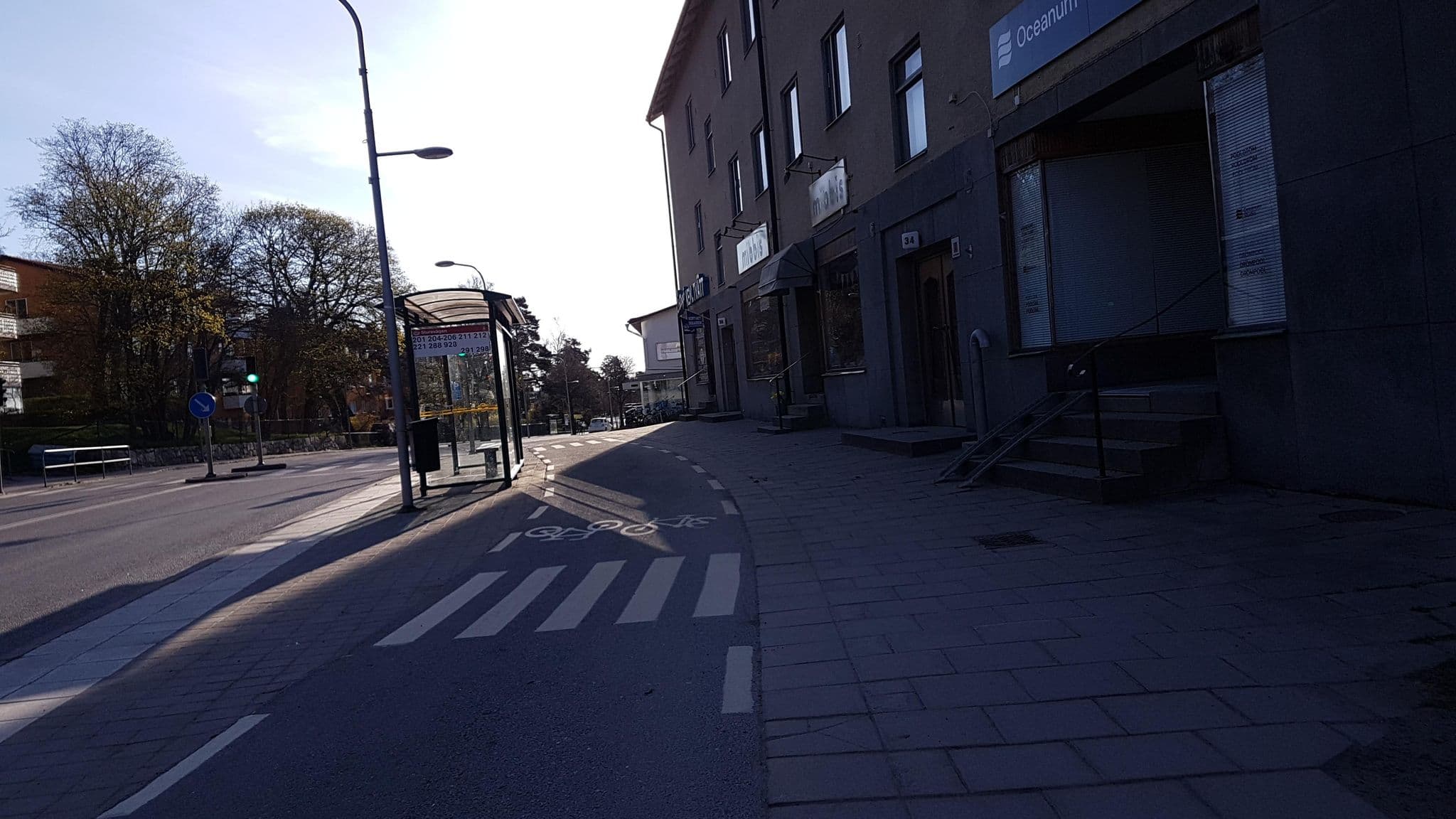 Street view near Lidingö Arena Hotell, Lidingö — © haxpett (CC BY-SA · Mapillary)