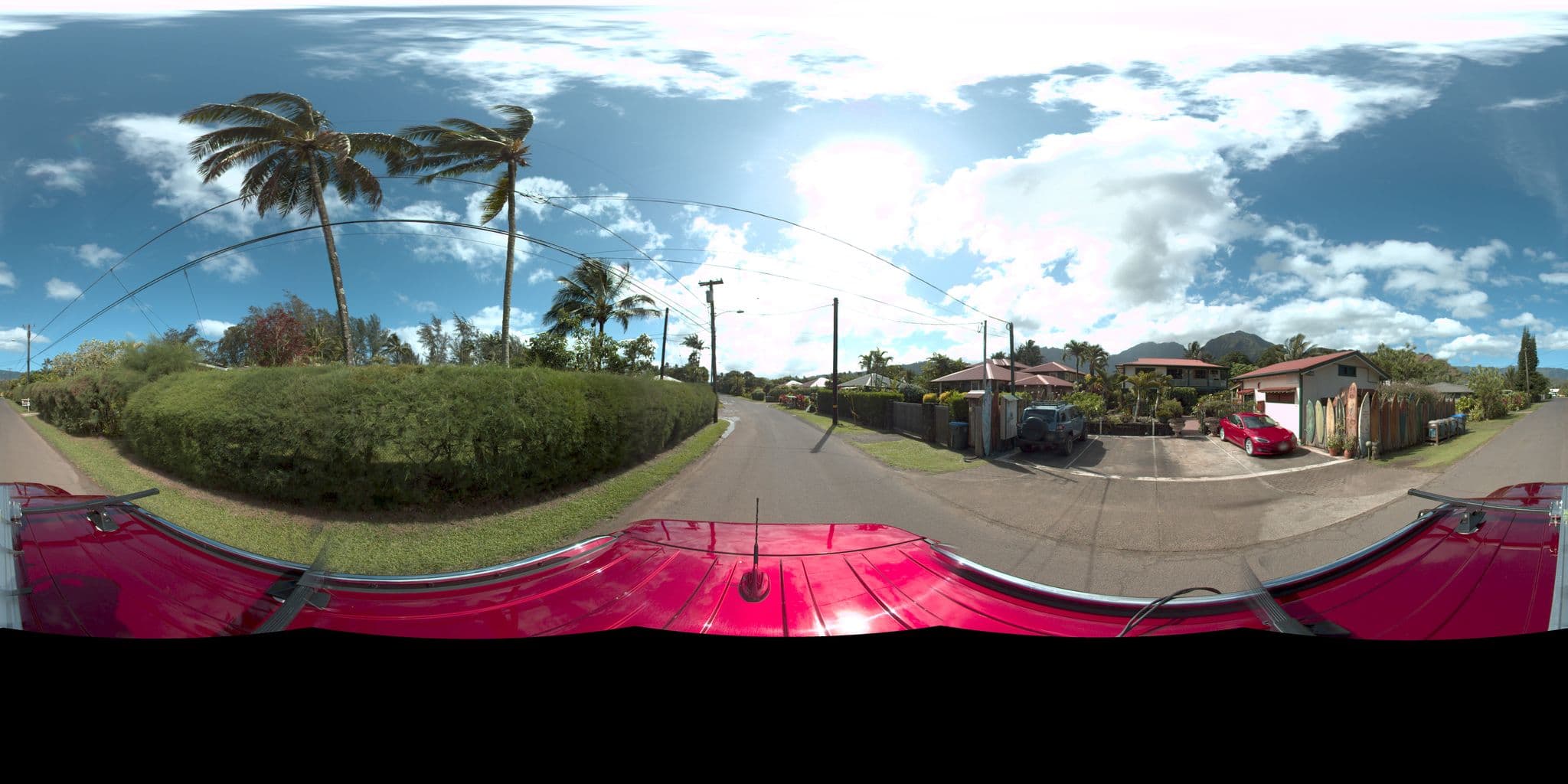 Street view near Hanalei Surfboard House, Princeville — © rking (CC BY-SA · Mapillary)
