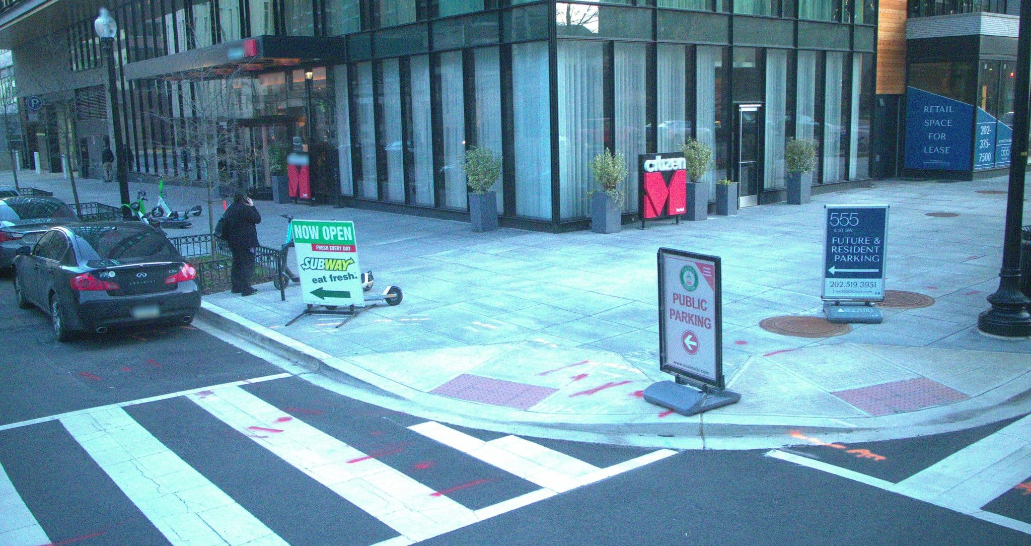 Street view near citizenM, Southwest Waterfront — © dcpsi (CC BY-SA · Mapillary)