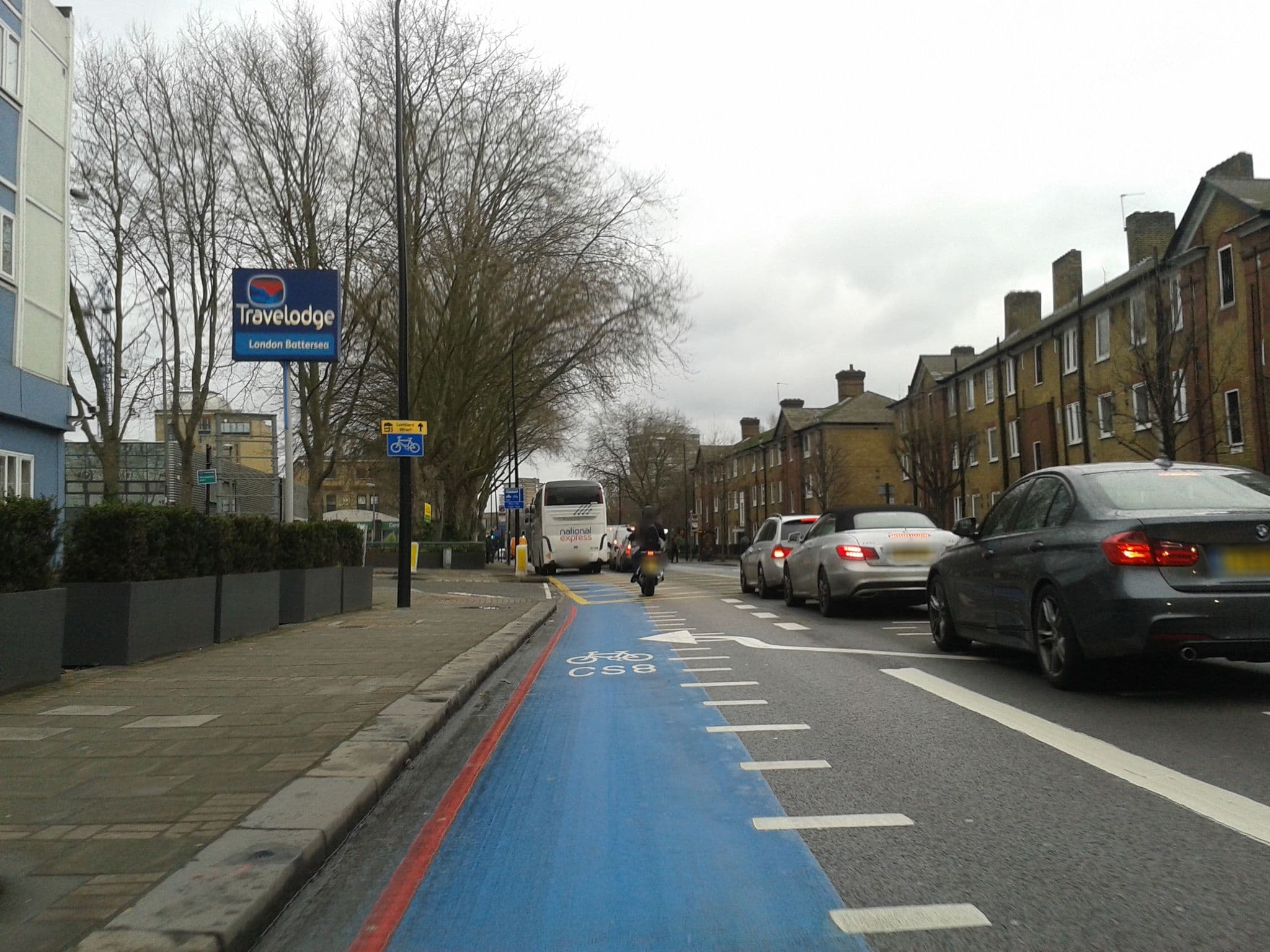 Street view near Travelodge London Battersea, Latchmere — © cyclestreets (CC BY-SA · Mapillary)