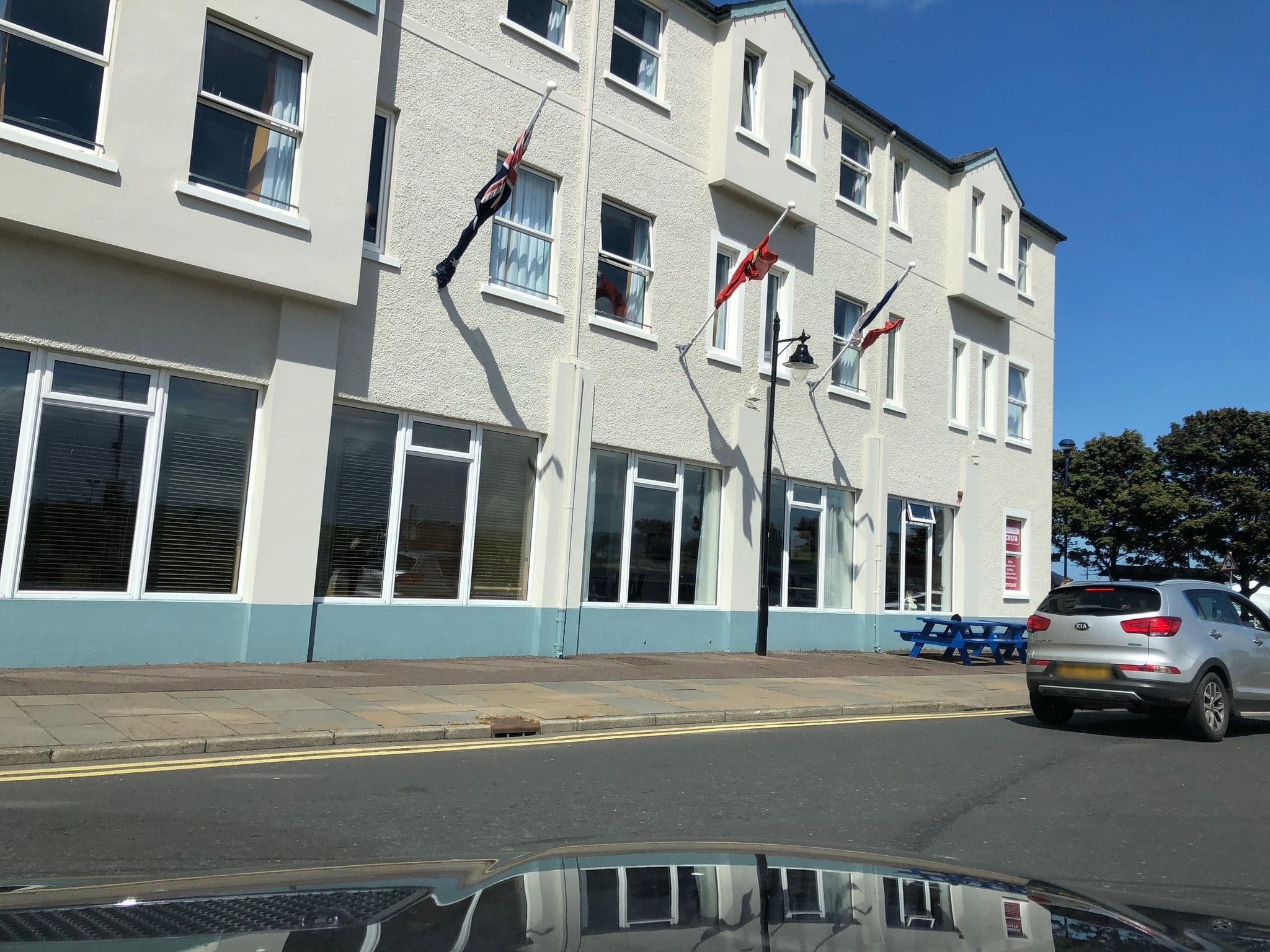 Street view near Costa Coffee at Marine Hotel Ballycastle, Ballycastle — © laye (CC BY-SA · Mapillary)