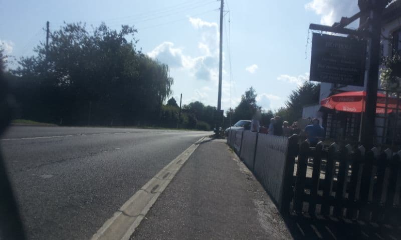 Street view near The Hop Pole Inn, Yalding — © paulbiv (CC BY-SA · Mapillary)