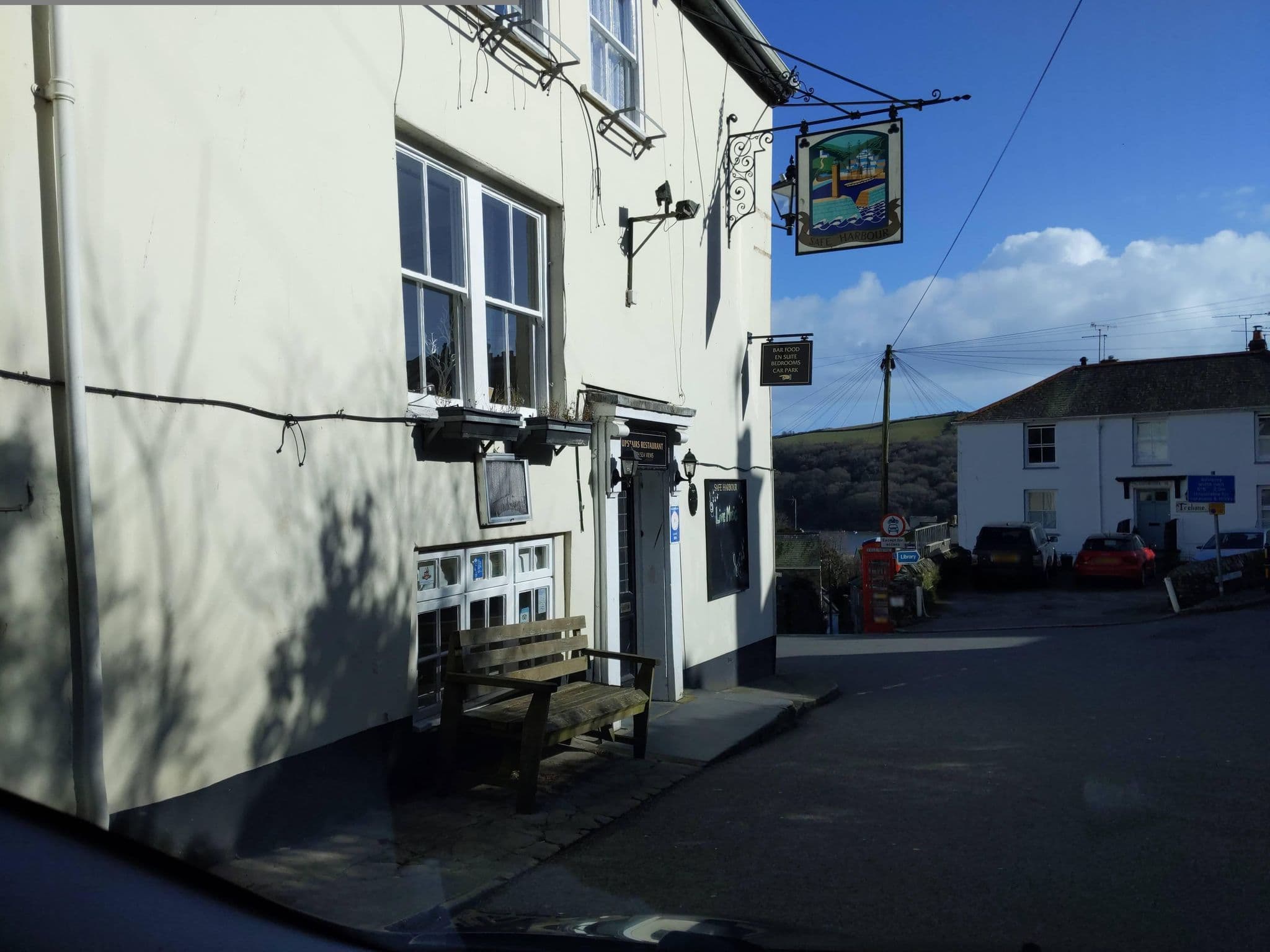 Street view near Safe Harbour Hotel, Fowey — © WaggyDog (CC BY-SA · Mapillary)