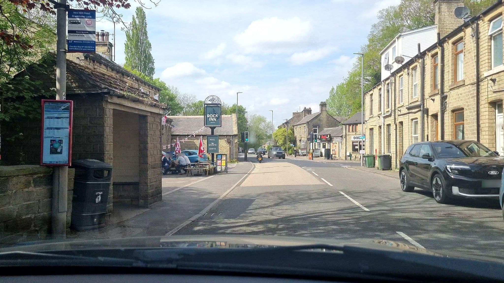 Street view near The Rock Inn, New Mill — © mappo2 (CC BY-SA · Mapillary)