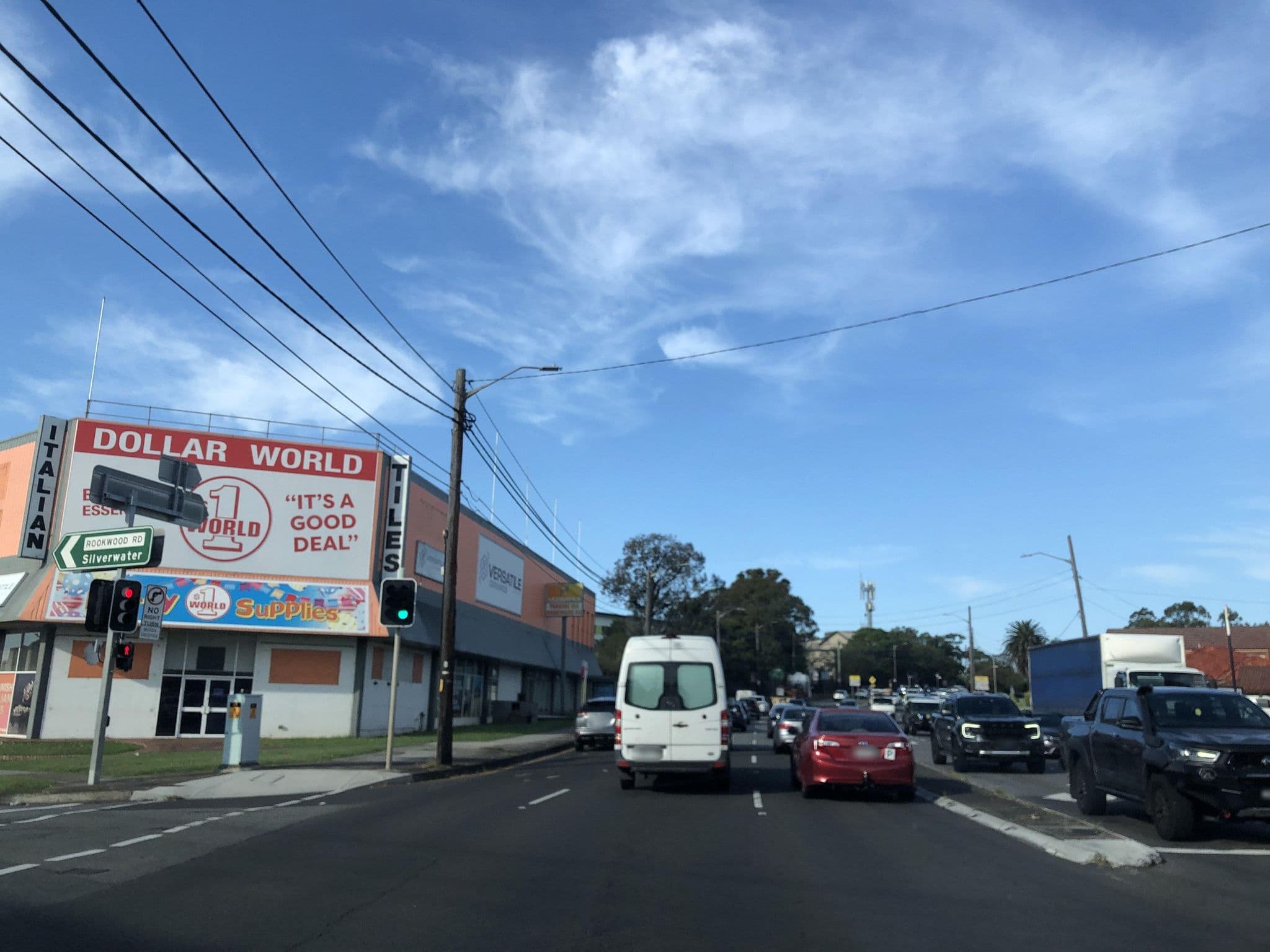 Street view near Three Swallows Hotel, Bankstown — © jlstudio (CC BY-SA · Mapillary)