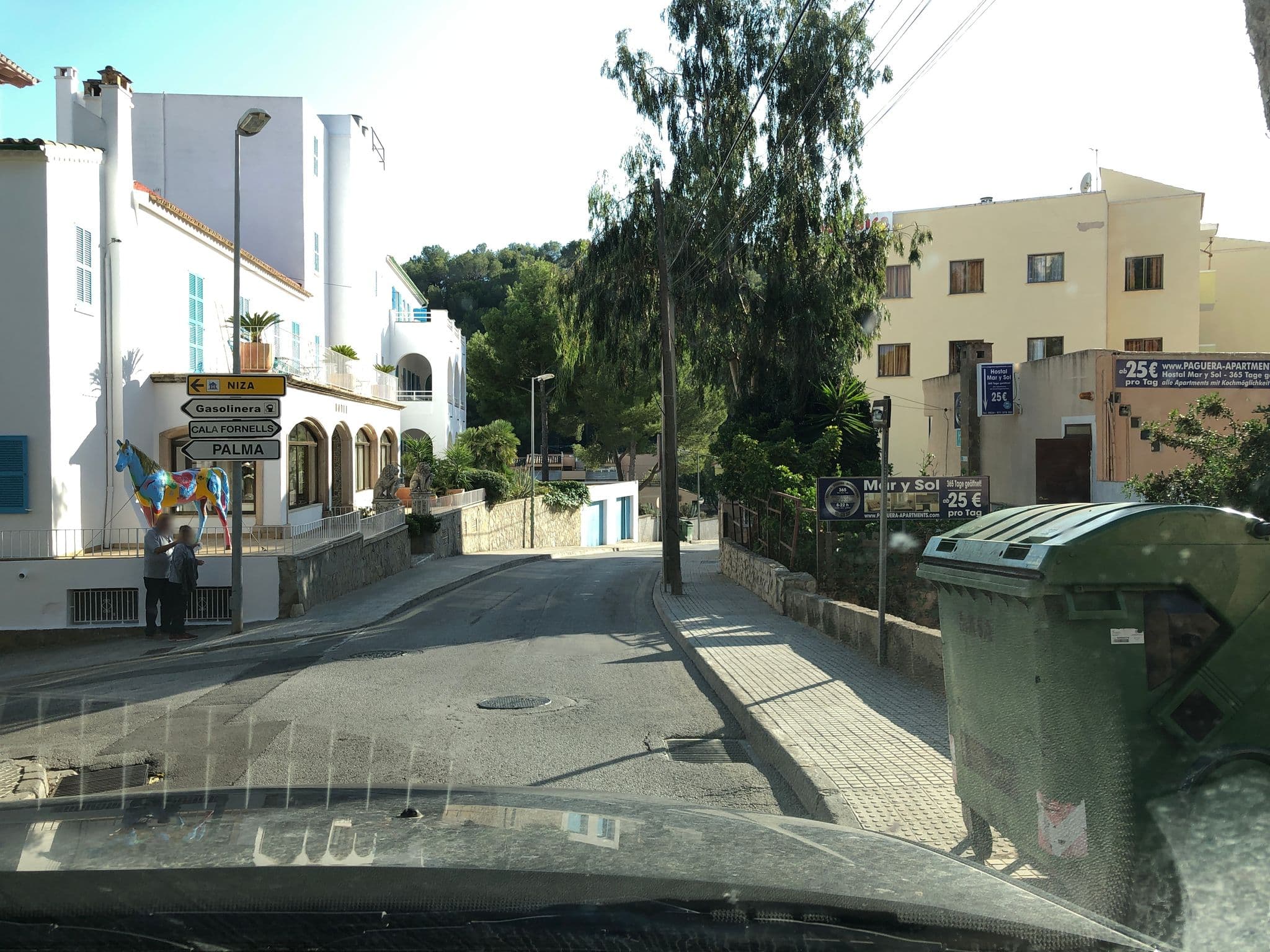 Street view near Hostal Villa Senese, Peguera — © schwartauch (CC BY-SA · Mapillary)