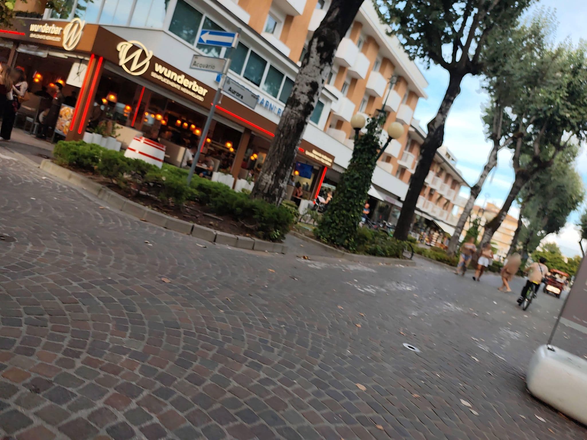 Street view near Hotel Renania, Bibione