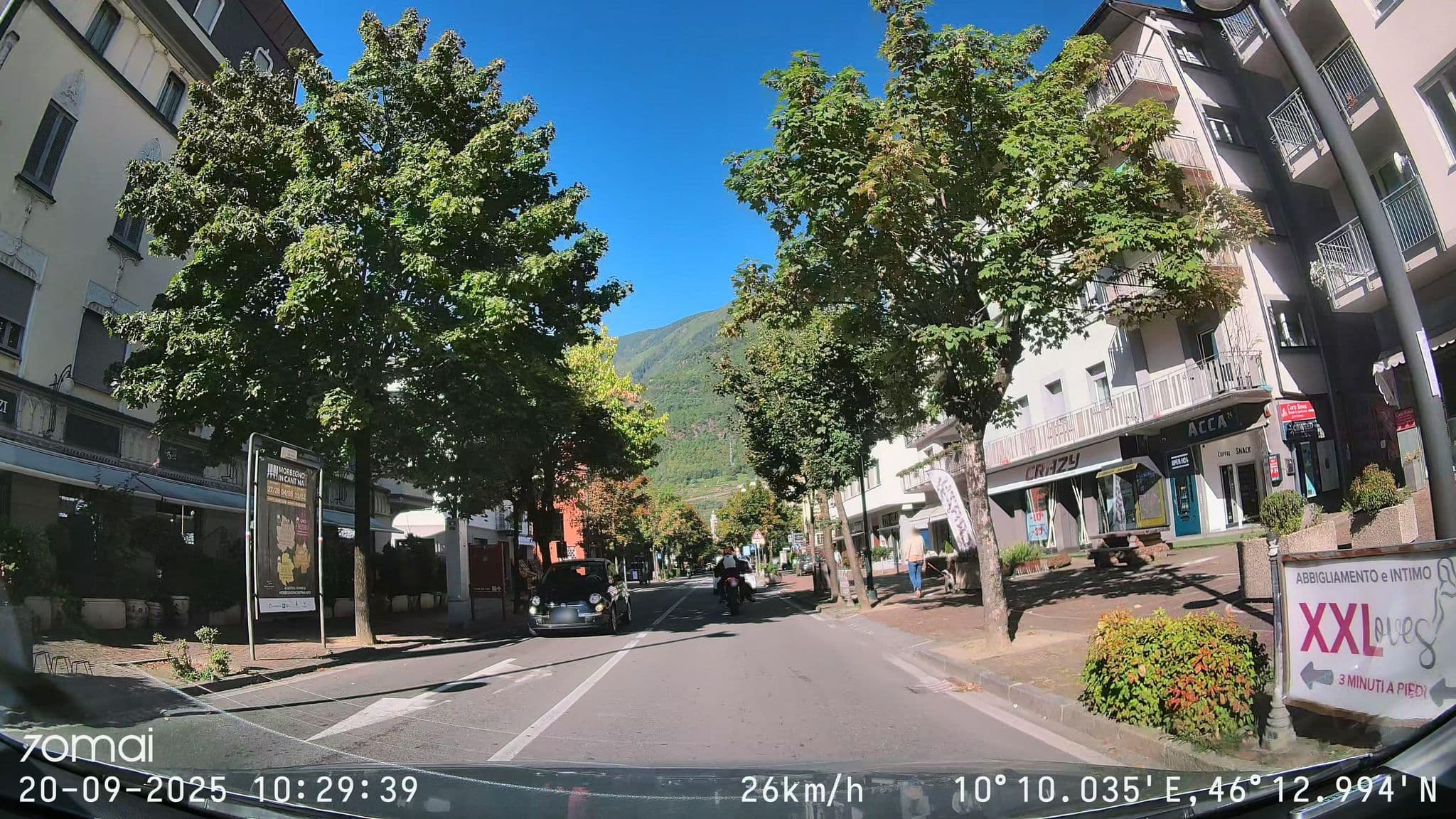 Street view near Hotel Corte Rossa B&B Tirano, Tirano — © doriel (CC BY-SA · Mapillary)